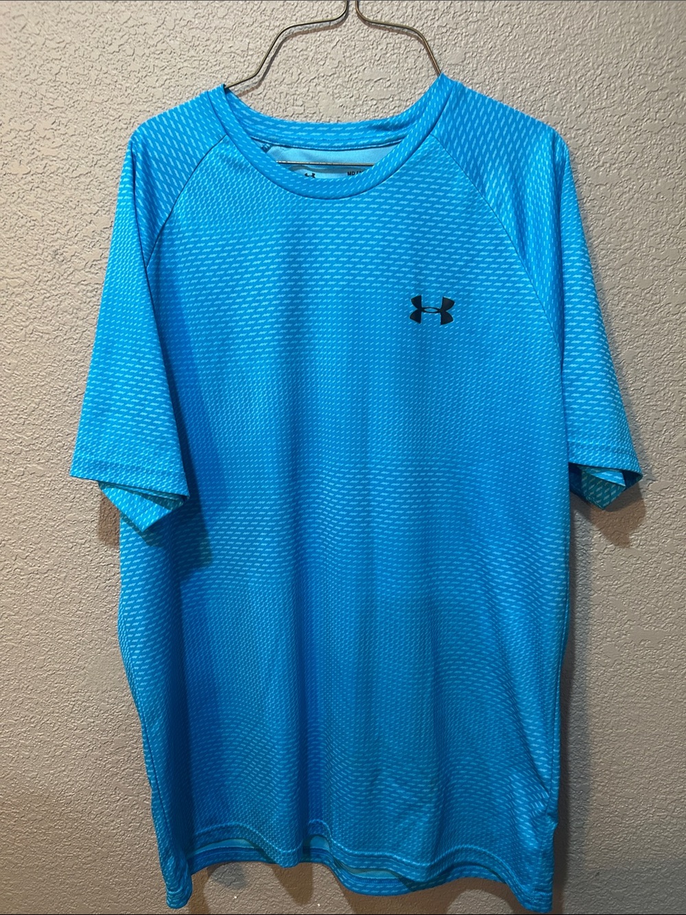 Under Armour Men’s Short Sleeve Performance Tee - Aqua Blue with Black Logo
